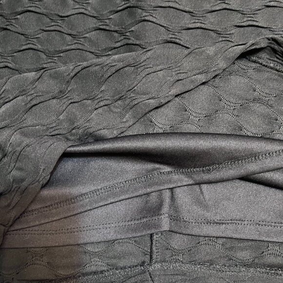 London Times Women's 16W Dress Nude Satin Black Textured Sheath Plus Size Party - Picture 9 of 9